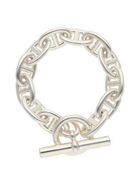 Hermes Chaine D'ancre TGM Silver Bracelet